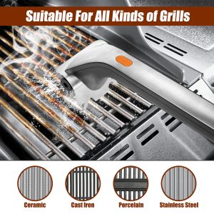 "electric multi brush head grill cleaning brush"