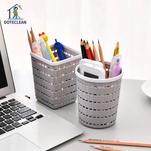 "hollowed out simple stationery storage basket