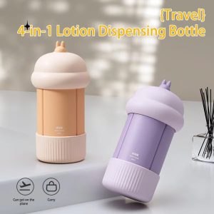 portable four in one travel dispensing magic bottle liquid leak proof dispenser bottle