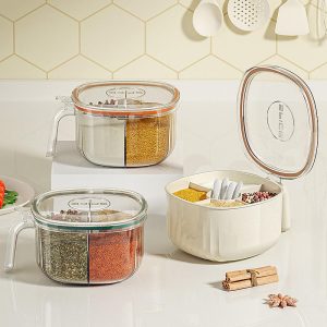 "multi grid sealed seasoning storage box