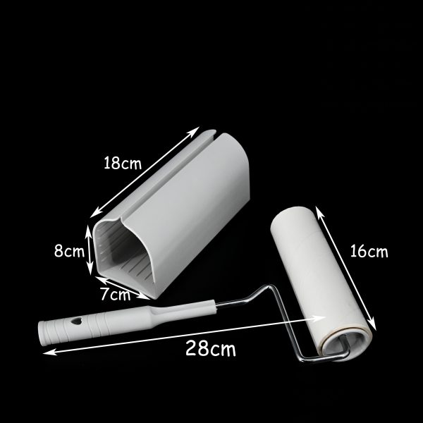 "u frame dust cleaner" is equipped with a dust proof base and a sticky roller