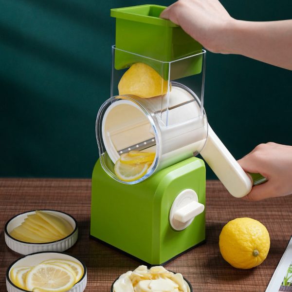new type of cyclone hand cranked multi functional vegetable cutter