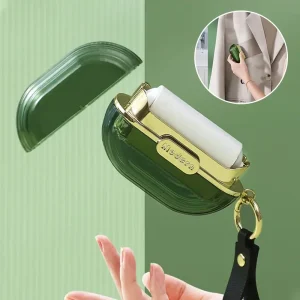 "shell shaped portable pendant with rope" manual compact bristle roller
