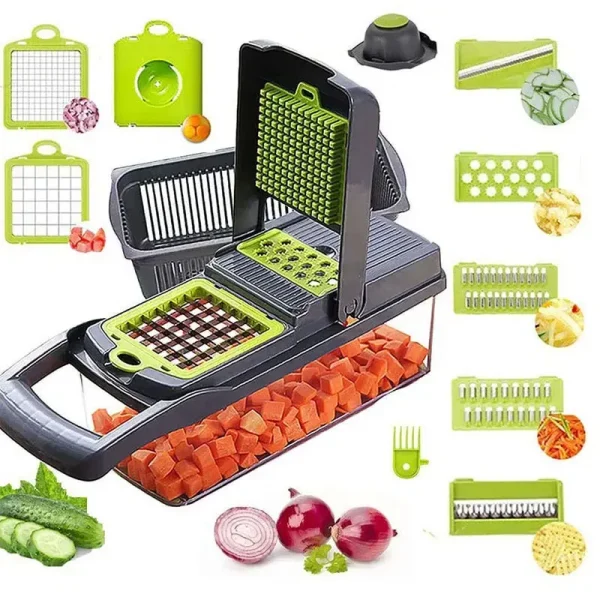 kitchen 14 in 1 fruit and vegetable tools, vegetable chopper