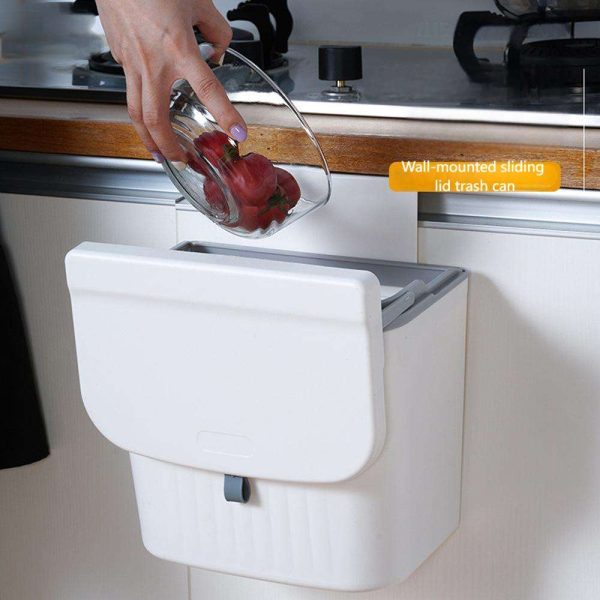 "kitchen clean wall treasure 9l trash can" wall mounted kitchen trash can