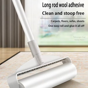 "extendable, extended, wide and long handled manual detachable dust removal drum.