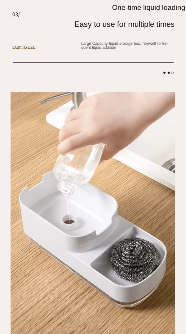 "press type kitchen cleaning tool storage and draining box"