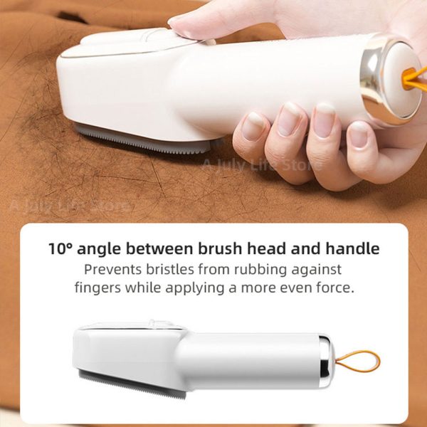 "white body orange lanyard oblique tear type" two in one portable lint remover