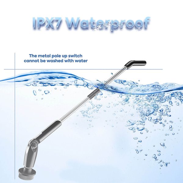 multi functional electric extendable long handled cleaning brush set