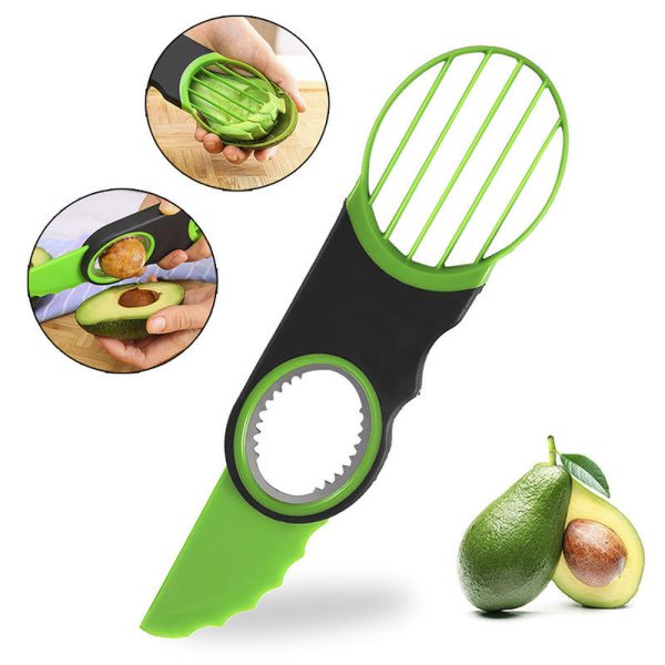 "avocado master" 3 in 1 fruit processing and cutting magic tool