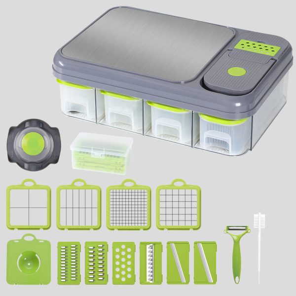 "kitchen fresh multi functional" all in one food preparation box manual metal food cutter
