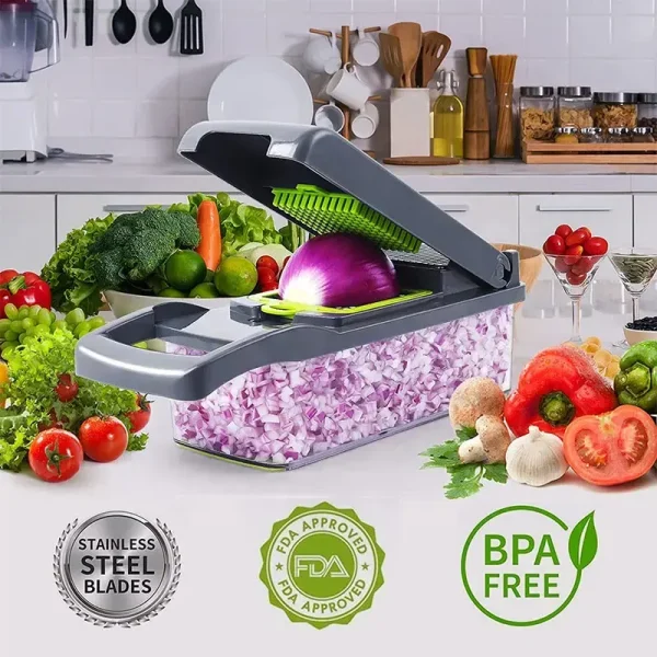 kitchen 14 in 1 fruit and vegetable tools, vegetable chopper