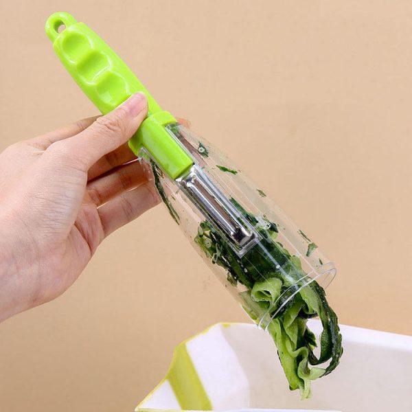 "vegetable peel storage treasure" multi functional peeler