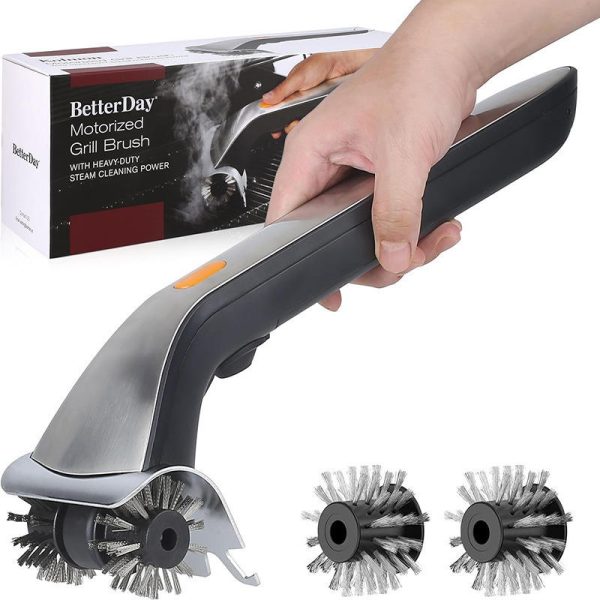 "electric multi brush head grill cleaning brush"