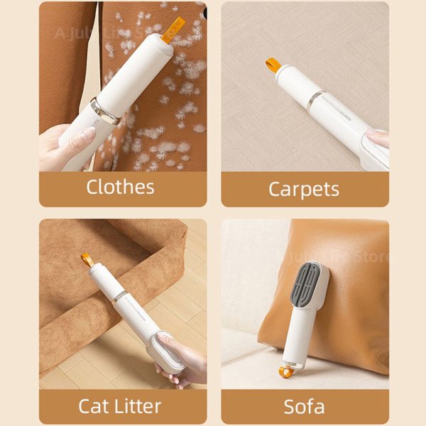 "white body orange lanyard oblique tear type" two in one portable lint remover
