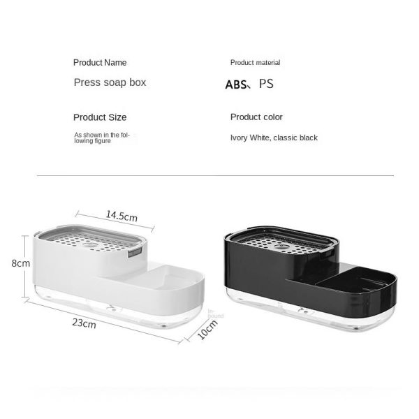 "press type kitchen cleaning tool storage and draining box"