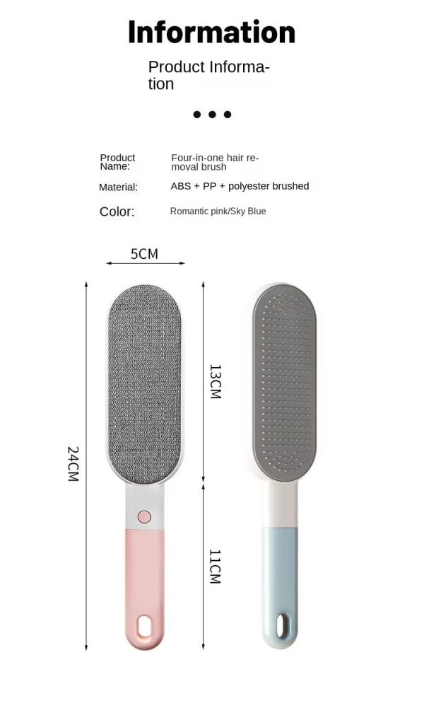 "four in one multi functional clothing cleaning brush with multiple brush heads that can be changed to macaron color.