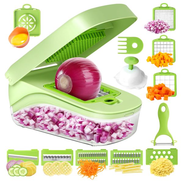 12 piece multi functional vegetable cutter, a household kitchen tool for slicing, dicing, slicing and grilling
