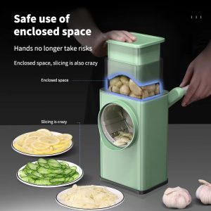 3 in 1 manual rotating hand cranked vegetable cutter