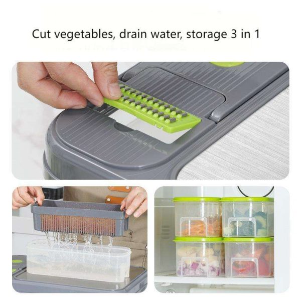 "kitchen fresh multi functional" all in one food preparation box manual metal food cutter