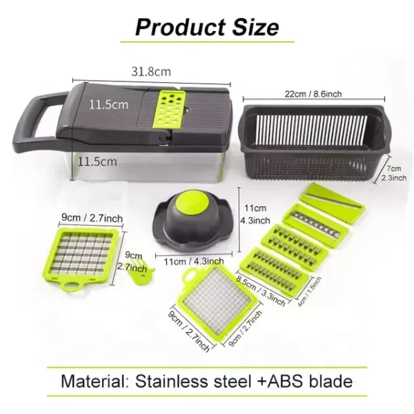 kitchen 14 in 1 fruit and vegetable tools, vegetable chopper