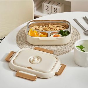 simple style water filled, heated and compartments bento box
