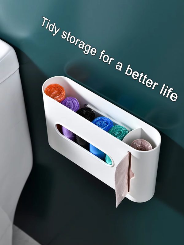 detachable wall mounted garbage bag storage box