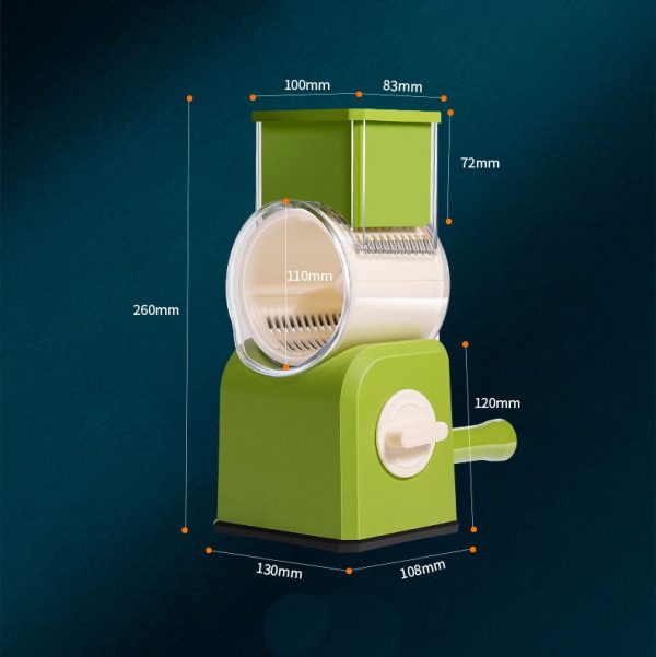 new type of cyclone hand cranked multi functional vegetable cutter