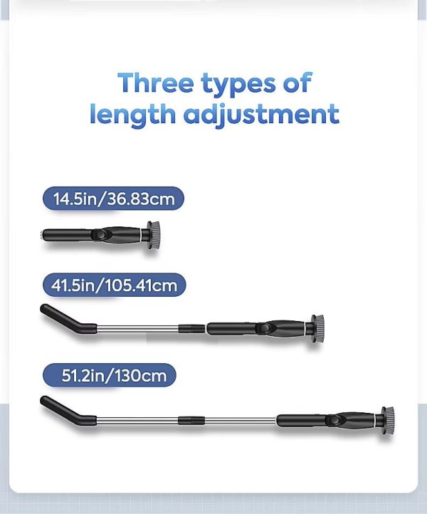 multi functional electric extendable long handled cleaning brush set