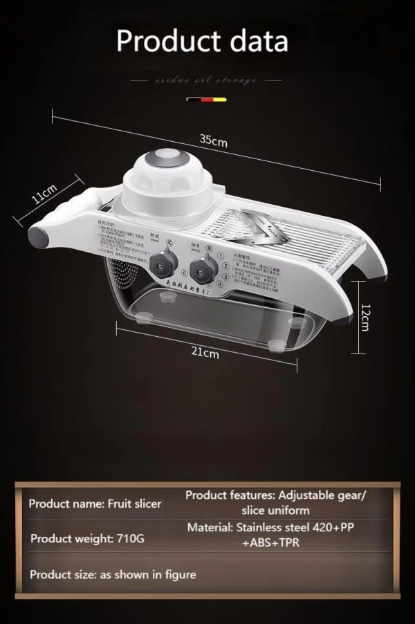 "quick cut guardian" multi functional fruit and vegetable slicer