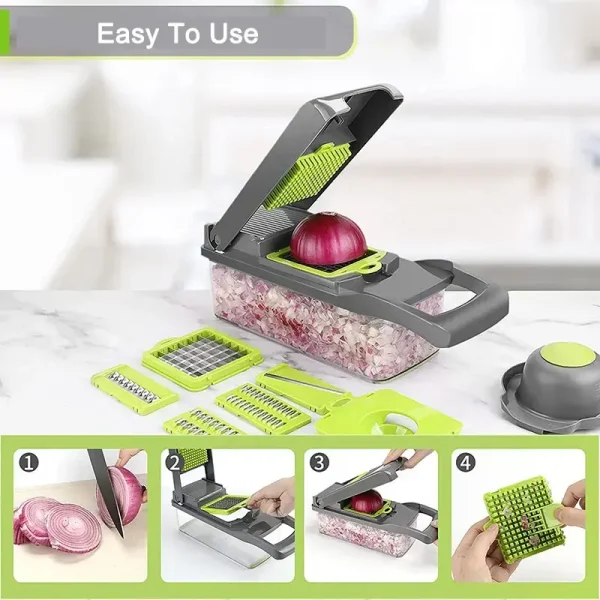 kitchen 14 in 1 fruit and vegetable tools, vegetable chopper