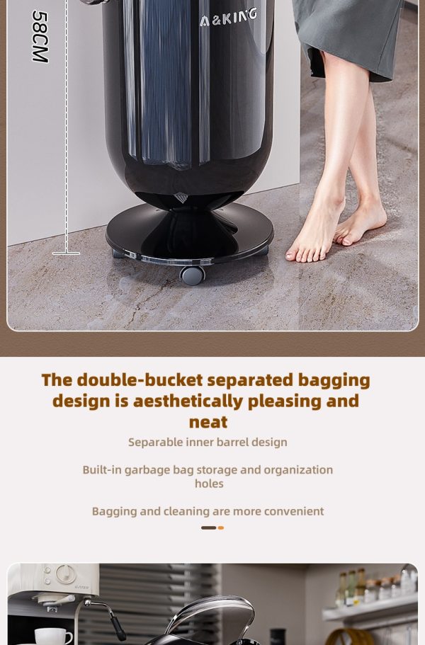 "light luxury art cabin trash can