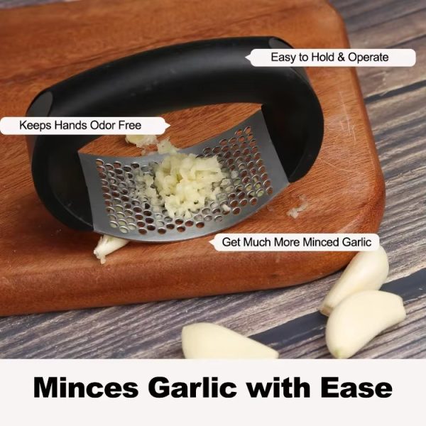 handheld garlic press a kitchen gadget