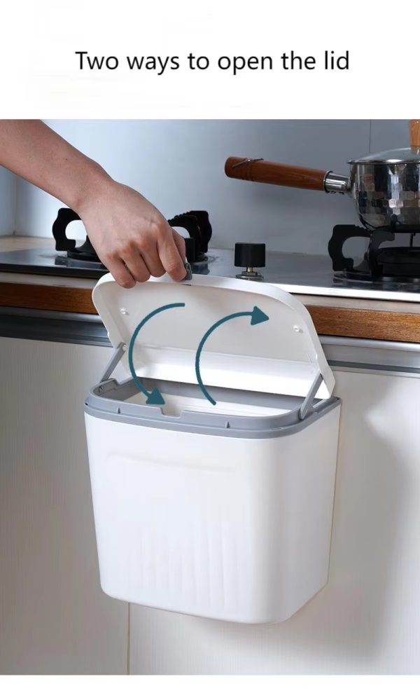 "kitchen clean wall treasure 9l trash can" wall mounted kitchen trash can