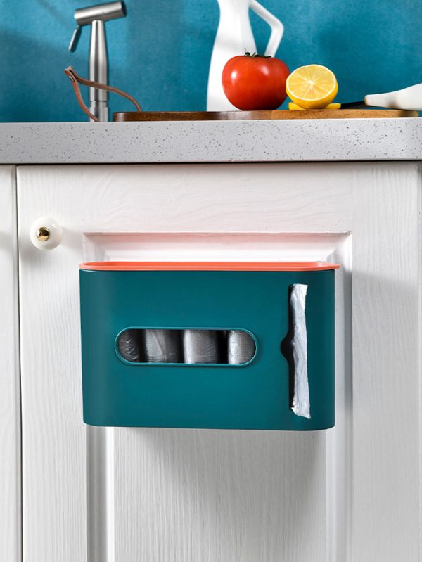 detachable wall mounted garbage bag storage box