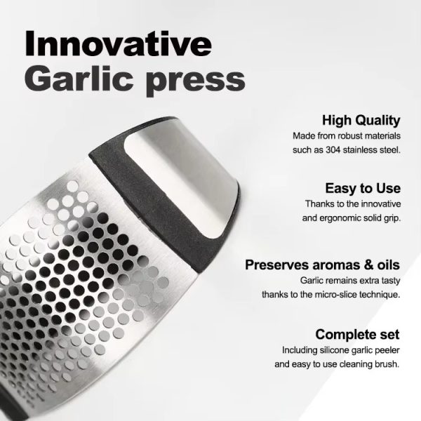 handheld garlic press a kitchen gadget