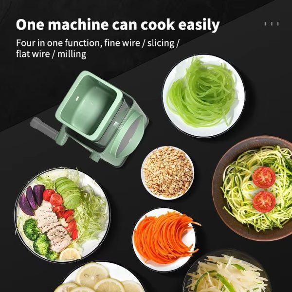 3 in 1 manual rotating hand cranked vegetable cutter