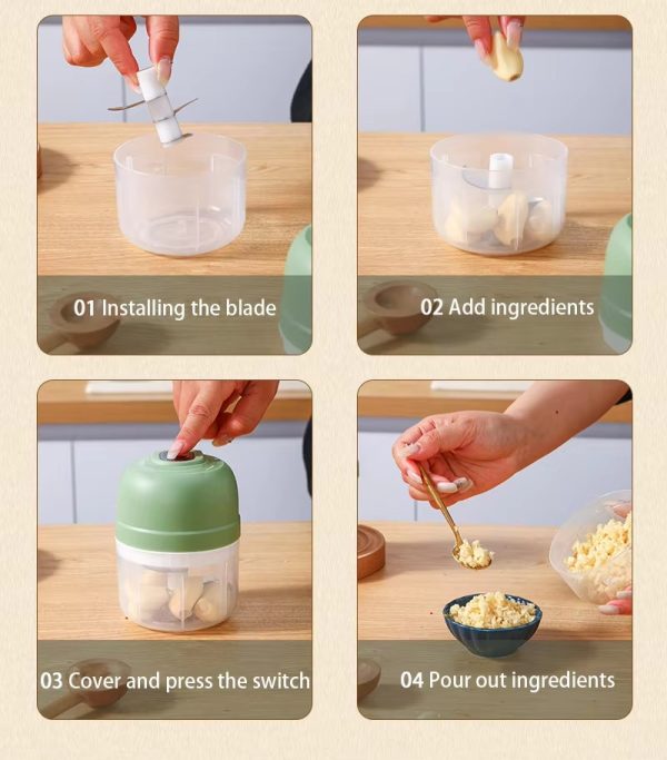 household mini electric garlic mashing machine for complementary food