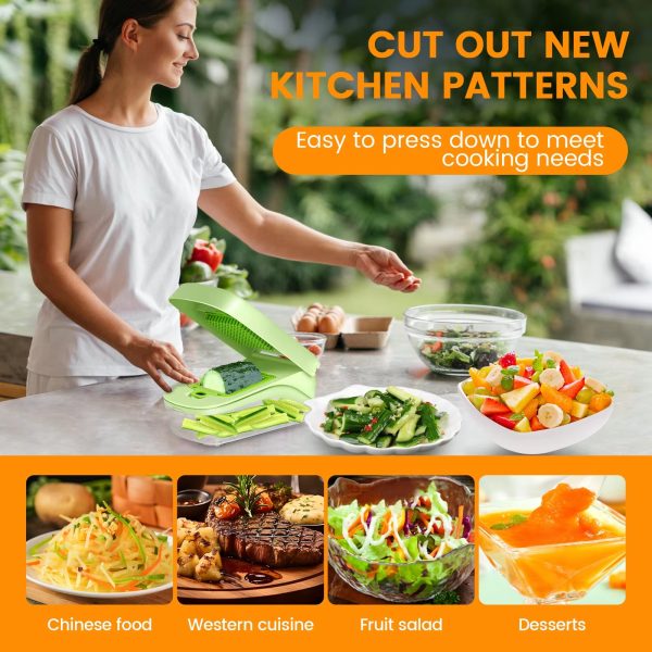 12 piece multi functional vegetable cutter, a household kitchen tool for slicing, dicing, slicing and grilling