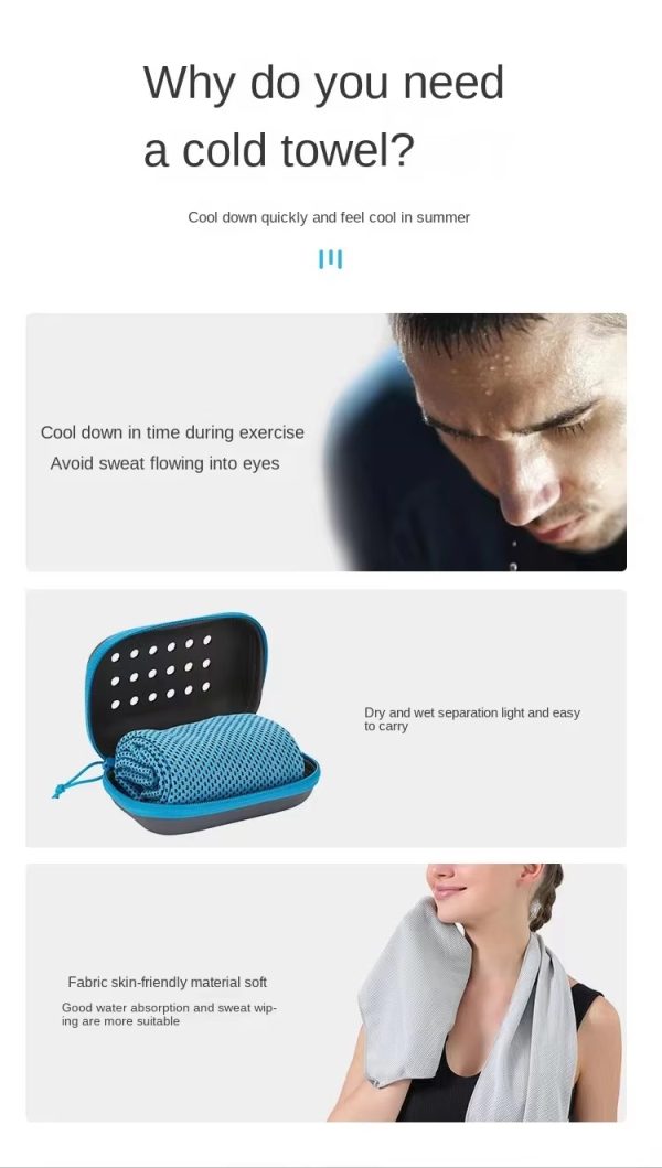 cooling towel 3 second instant cooling for active lifestyles