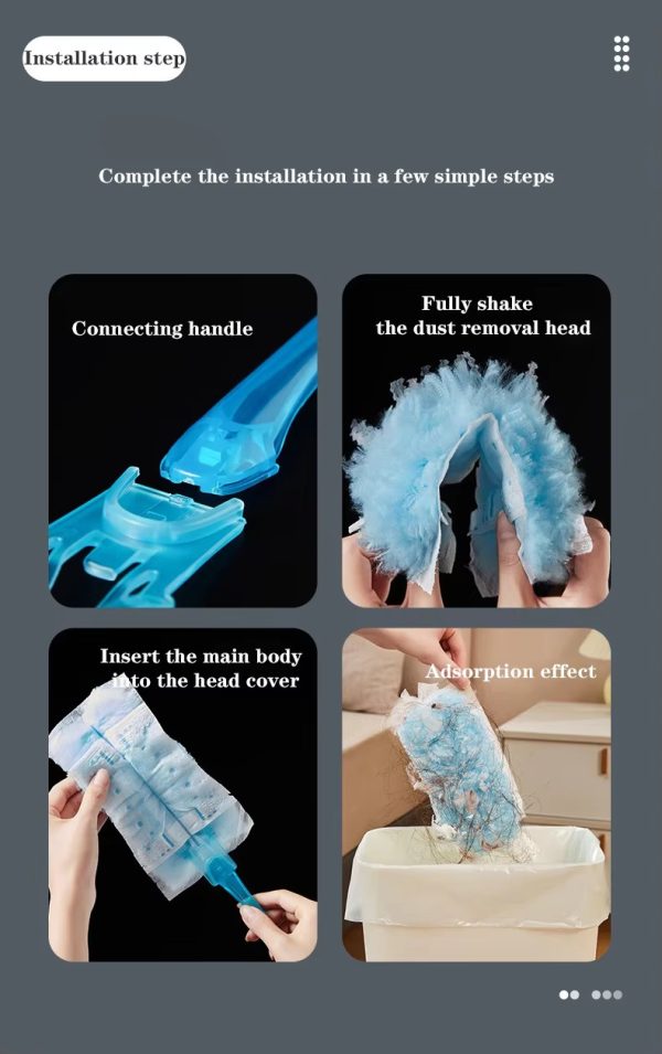 "light dust blue velvet" disposable electrostatic superfine fiber dust duster