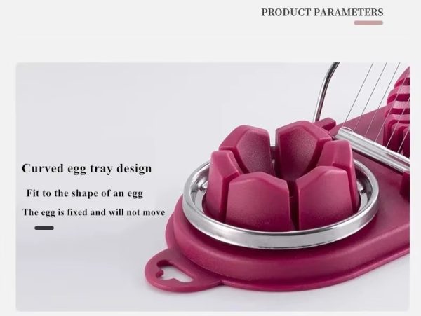 multi functional double compartment egg slicer