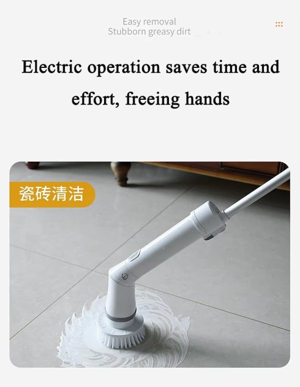 multifunctional household handheld telescopic long handled electric cleaning brush