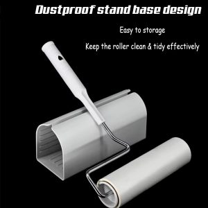 "u frame dust cleaner" is equipped with a dust proof base and a sticky roller