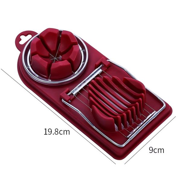 multi functional double compartment egg slicer