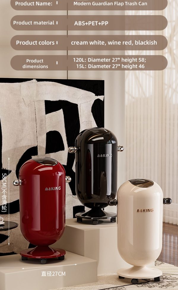 "light luxury art cabin trash can