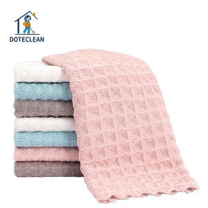 new "multi color rhombic pattern" microfiber multi functional anti grease cleaning cloth for household use