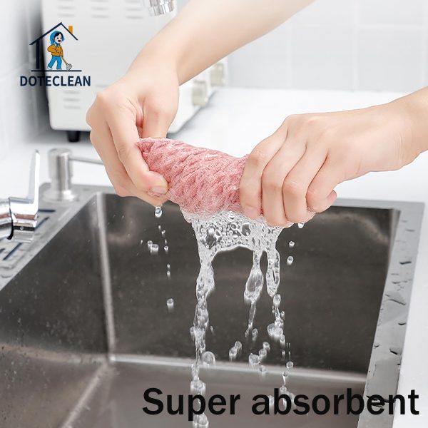 new "multi color rhombic pattern" microfiber multi functional anti grease cleaning cloth for household use