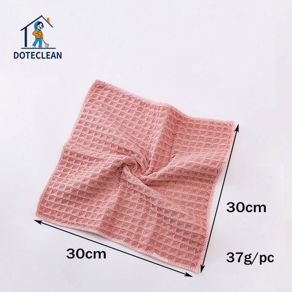 new "multi color rhombic pattern" microfiber multi functional anti grease cleaning cloth for household use