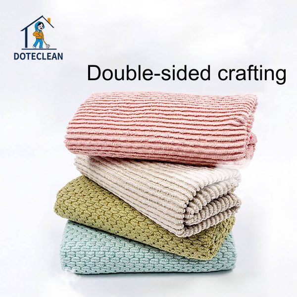 New "Multi-color rhombic pattern" microfiber multi-functional anti-grease cleaning cloth for household use - Image 2